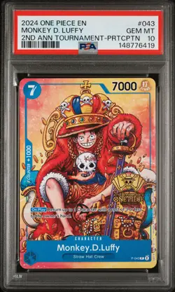 2024 ONE PIECE PROMOS #043 MONKEY D. LUFFY PSA 10 - Image 1