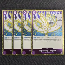 4x Lightning Dragon | OP15-077 | Adventure On Kami’s | One Piece TCG Playset - Image 1