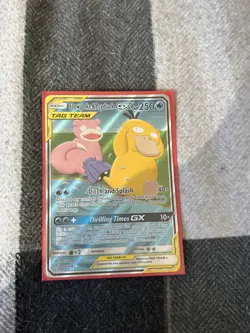 NM! Slowpoke & Psyduck GX (218/236) Unified Minds Tag Team Alt Art Pokemon Card! - Image 1