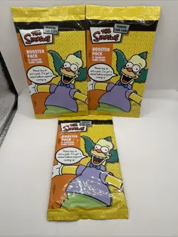 WOTC The Simpsons Trading Card Game Booster Pack X3 2003 NEW FACTORY SEALED TCG - Image 1