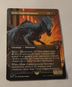 MtG Grim Giganotosaurus (REX-0011) Rare English MINT - Image 1