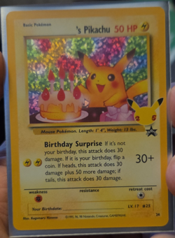 Pokemon TCG ______'s Pikachu 24/53 Wotc Promo Holo Basic 50 HP English - Image 1