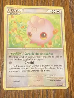 2010 Pokemon HeartGold & SoulSilver Igglybuff Spanish #44 Basic/Uncommon - Image 1