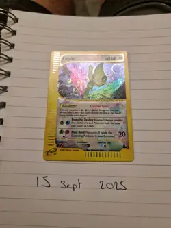 Celebi Pokemon Card - 145/144 - Crystal Reverse Holo - 2003 - Nintendo - Rare - Image 1