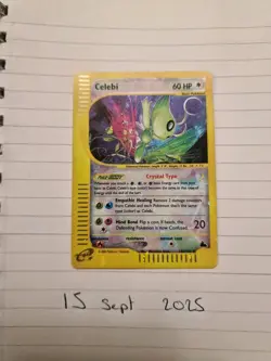 Celebi Pokemon Card - 145/144 - Crystal Reverse Holo - 2003 - Nintendo - Rare - Image 2