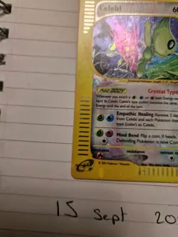 Celebi Pokemon Card - 145/144 - Crystal Reverse Holo - 2003 - Nintendo - Rare - Image 4