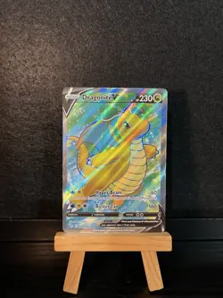 Pokemon - Dragonite V - 076/078 - Pokemon Go - Full Art Holo Rare NM - Image 1
