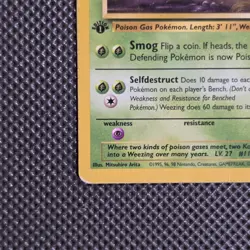 Weezing 45/62 Uncommon Fossil Pokemon 1st Edition - Image 3