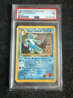 2000 Pokemon TCG Gym Challenge Misty’s Golduck Holo Rare PSA 7 - Image 1