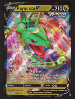 2021 Rayquaza V SWSH147 Black Star Promo Pokemon TCG Trading Card Game - Image 1