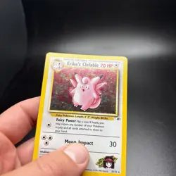 Pokemon TCG Erika's Clefable Gym Heroes Holo Rare Card 3/132 NM -j - Image 3