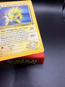 Pokemon: Lt. Surge's Jolteon #28/132 Rare Non-holo Gym Challenge 2000 - MP - Image 2
