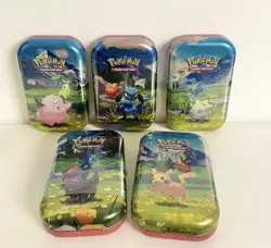 Pokemon TCG: Mega Evolution Ascended Heroes Mini Tin - Art Set (All 5 Tins) NEW - Image 1