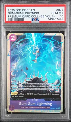 Gum-Gum Lightning PSA 10 2025 One Piece Premium Best Selection Vol.4 #077 - Image 1