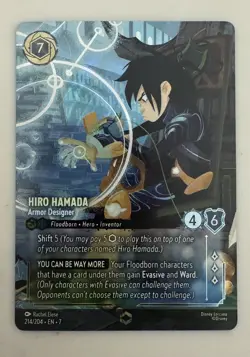 Disney Lorcana Hiro Hamada - Armor Designer Enchanted Foil 214/204 English - Image 1