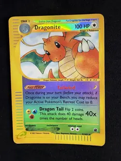 Pokemon Dragonite Reverse Holo Card 9/165 Expedition Base Set LP/MP - Image 1