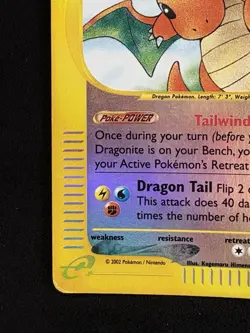 Pokemon Dragonite Reverse Holo Card 9/165 Expedition Base Set LP/MP - Image 5