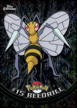 Pokemon Card -Beedrill 2000 Topps Chrome TV Animation Edition #15 Card - Image 1