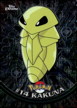 Pokemon Card -Kakuna 2000 Topps Chrome TV Animation Edition #14 Card - Image 1