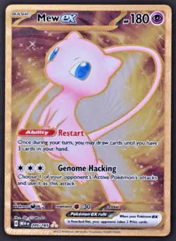 Pokemon TCG Scarlet & Violet 151 Mew EX Metal Card 205/165 - Image 1