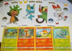 2021 McDonalds Pokemon 4 x cards & 4x stickers inc #1 Bulbasaur & #9 Charmander - Image 1