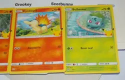 2021 McDonalds Pokemon 4 x cards & 4x stickers inc #1 Bulbasaur & #9 Charmander - Image 2