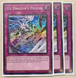 3x Ice Dragon's Prison 1st Edition Secret Rare RA01-EN078 Yu-Gi-Oh! - Image 1