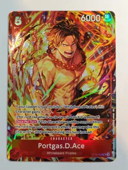 🧭One Piece TCG English ST15-005 Portgas D Ace Illustration Box Promo Art🏴‍☠ - Image 1