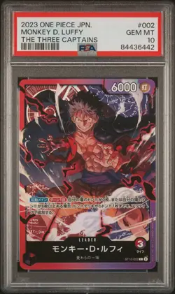 PSA 10 GEM MINT JAPANESE ONE PIECE 2023 MONKEY D. LUFFY ST10-002 THREE CAPTANINS - Image 1