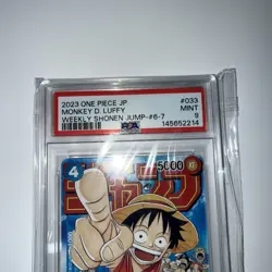 One Piece Card PSA 9 MONKEY.D.LUFFY JAPANESE SHONEN JUMP PROMO (P-033) - Image 3