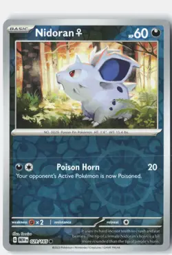Nidoran F 029/165 Common 151 Pokemon Reverse Holo Near Mint - Image 1