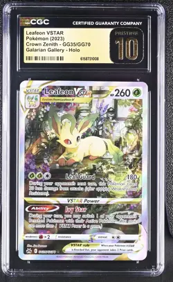 Pokemon Leafeon VSTAR GG35 Ultra Rare Crown Zenith - CGC 10 PRISTINE - Image 1