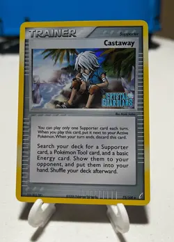 2006 Pokemon Trainer Castaway 72/100 Crystal Guardians Holo LP - Image 1