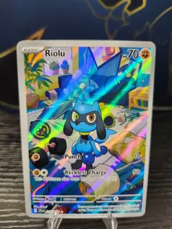 2023 Pokemon SV Riolu Illustration Rare #215/198 NM - Image 1
