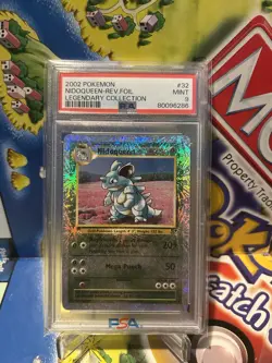 2002 POKEMON LEGENDARY COLL #32 NIDOQUEEN-REVERSE HOLO FOIL PSA 9 - Image 1