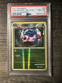 2011 Pokemon Call Of Legends #34 Tangrowth - Rev. Foil PSA 8 - Image 1