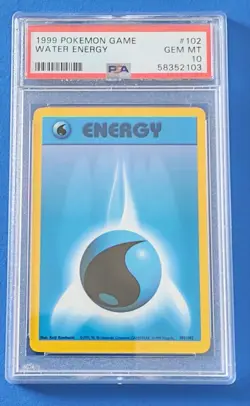 1999 Pokemon Base Set #102 Water Energy PSA 10 - Image 1