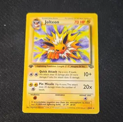 Pokemon TCG Jolteon 20/64 Jungle Rare English 70 HP Himeno 1999 - Image 1