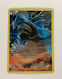 Pokemon TCG Black Kyurem XY80 Full Art Black Star Holo HP120 Frozen Slice 120 - Image 1
