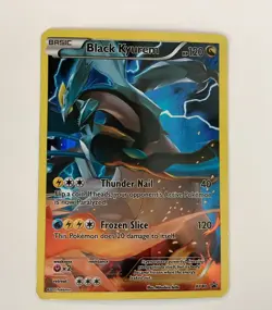Pokemon TCG Black Kyurem XY80 Full Art Black Star Holo HP120 Frozen Slice 120 - Image 2