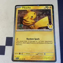 Pikachu 51/162 Stamped 2026 Pokemon Day 30th Anniversary Promo - Image 1