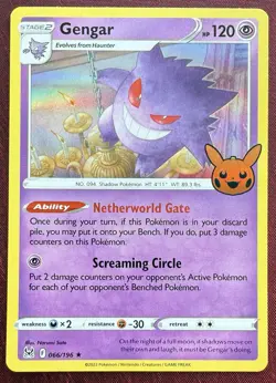 Gengar Trick or Trade BOOster #066/196 Rare Pokemon Card Halloween Lost Origin - Image 1