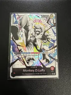 ST21-001 Monkey D. Luffy ( Parrael Alt Art Leader) ONE PIECE Card TCG NM English - Image 1