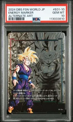 PSA 10 Son Gohan Energy Marker Alternate Art E01-10 2024 Fusion World Card Japan - Image 1