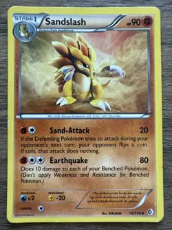 Pokemon Sandslash 79/149 BW Boundaries Crossed 2012 Card LP - Image 1