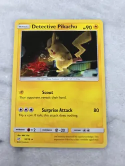 🔥Detective Pikachu 10/18 Holo Rare Detective Pikachu Set Pokemon 2019🔥 - Image 1