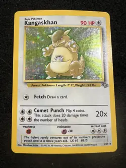 Pokemon Kangaskhan Holo 5/64 from Jungle Unlimited in HP condition. - Image 1