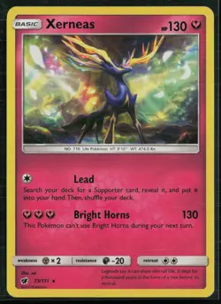 Xerneas 73/111 Crimson Invasion Rare Holo Pokemon - Image 1