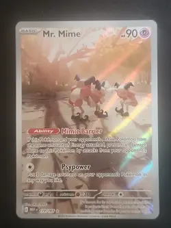 Mr. Mime 179/165 Scarlet Violet 151 Illustration Rare Pokemon TCG NM - Image 1