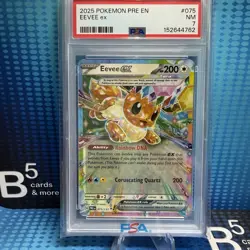 2025 Pokemon Pre En Eevee Ex PSA 7 - Image 1